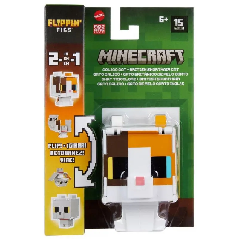 Figurka Minecraft z transformacją 2w1, Kot Tricolor