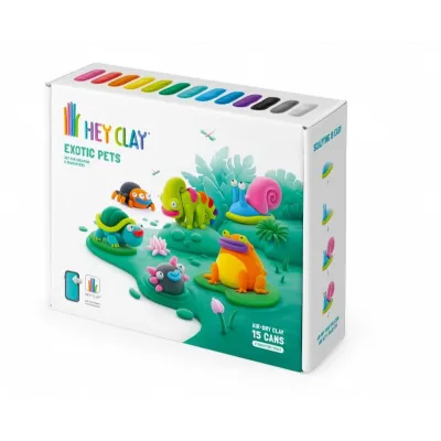 Masa Plastyczna Hey Clay Egzotyczne zwierzęta 15 puszek