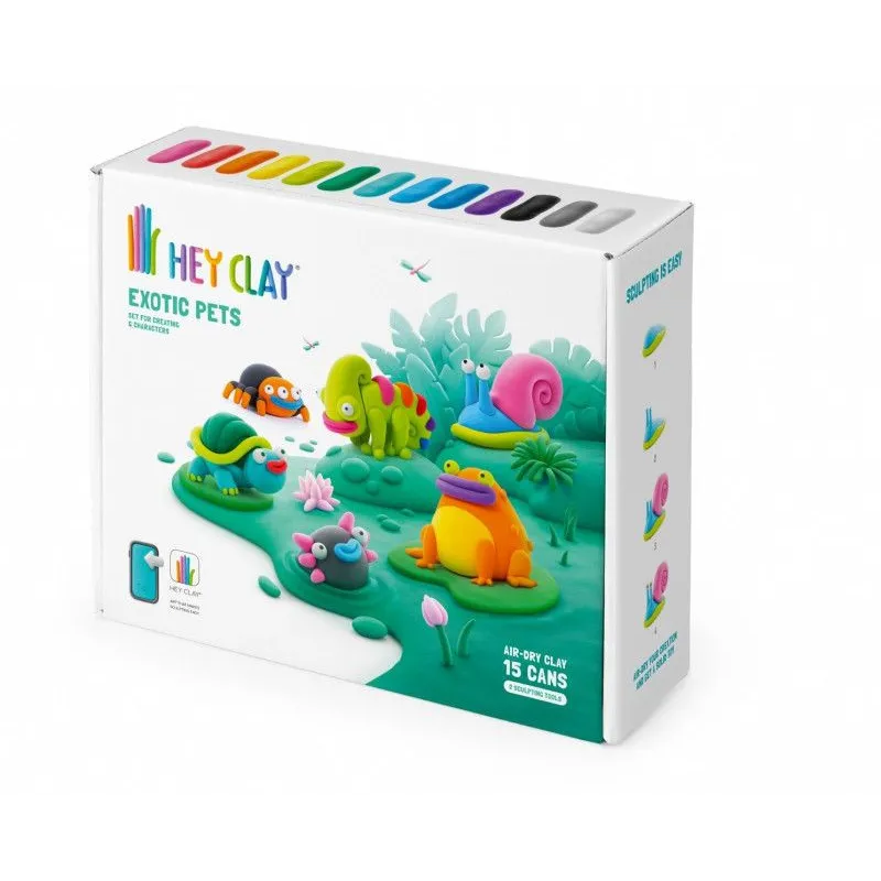 Masa Plastyczna Hey Clay Egzotyczne zwierzęta 15 puszek