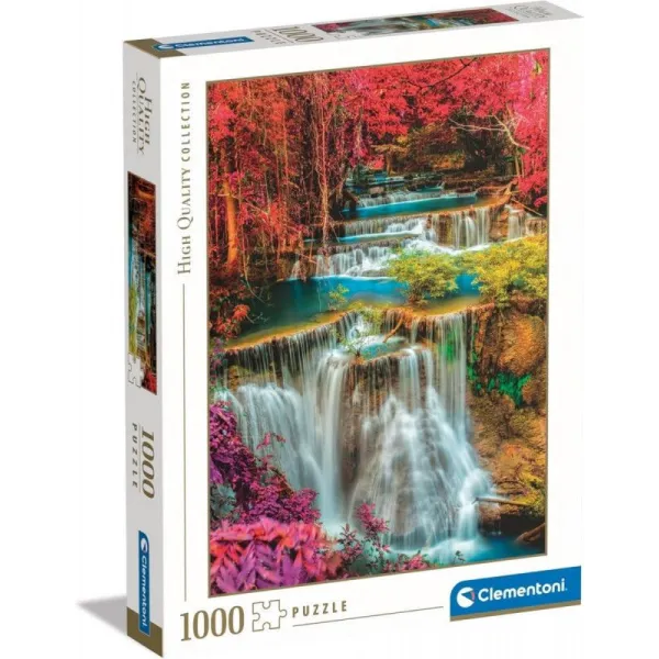Puzzle 1000 elementów High Quality Kolorowe tajskie wodospady