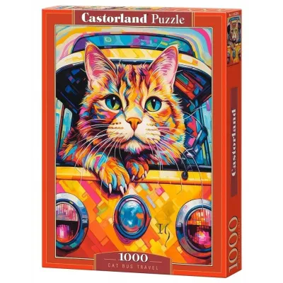 Puzzle 1000 elementów Cat Bus Travel