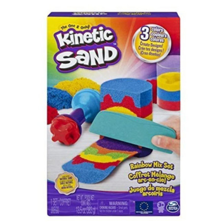 Piasek kinetyczny Zestaw tęczowych narzędzi