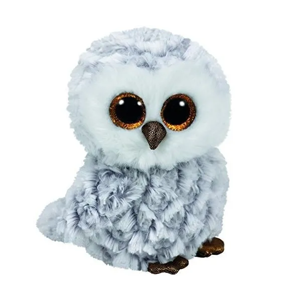 Maskotka TY Beanie Boos Owlette - biała sowa, 15 cm