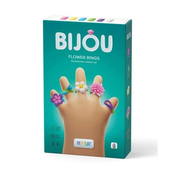 Masa Plastyczna Hey Clay Bijou Flower Rings