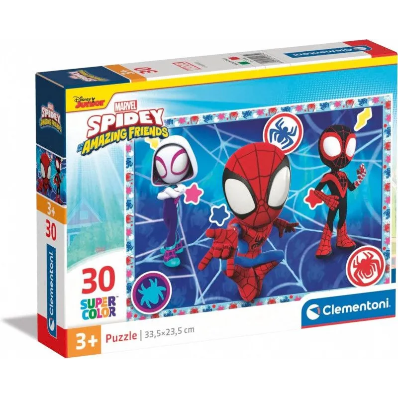 Puzzle 30 elementów Super Kolor Spidey i super-kumple