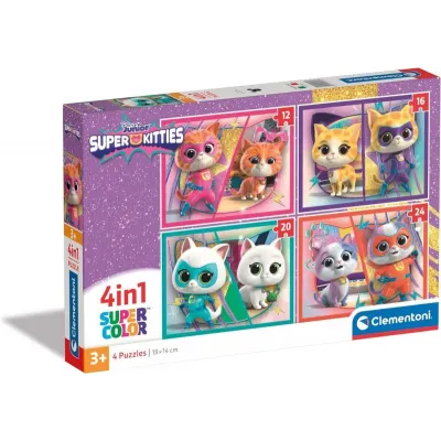 Puzzle 4w1 Super Kolor SuperKitties