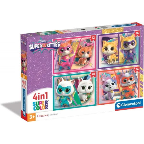 Puzzle 4w1 Super Kolor SuperKitties