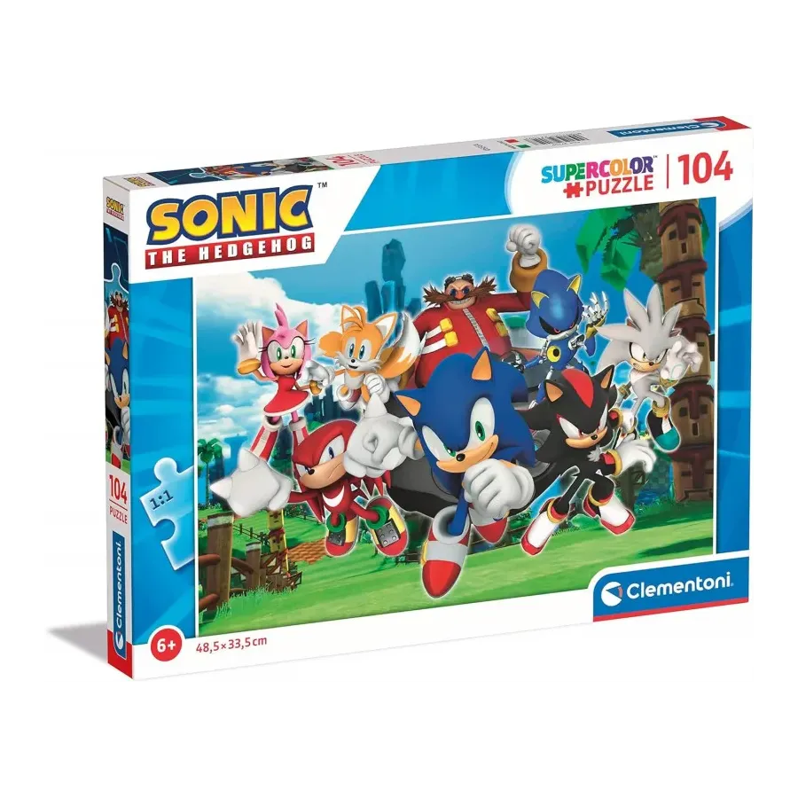 Puzzle Sonic 104 elementy Super Kolor