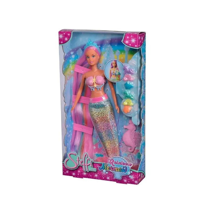Lalka Steffi tęczowa syrena