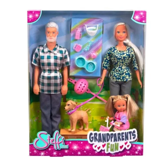 Zestaw lalek Steffi Dziadkowie z wnuczką