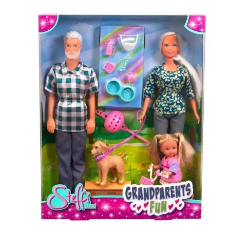 Zestaw lalek Steffi Dziadkowie z wnuczką