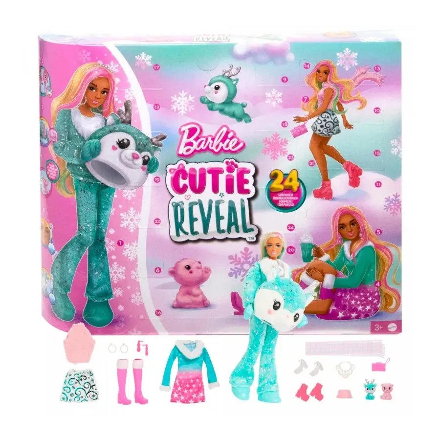 Kalendarz adwentowy z lalką Barbie Cutie Reveal