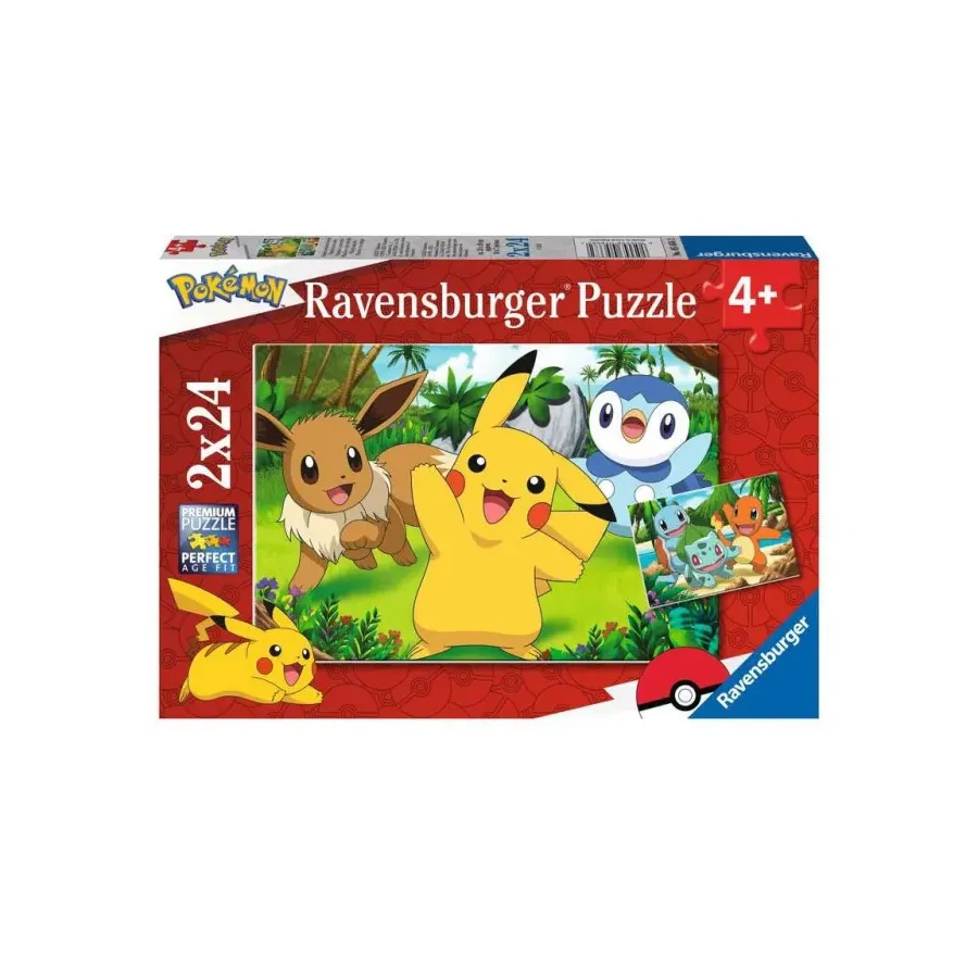 Puzzle 2x24 elementy Pokemon