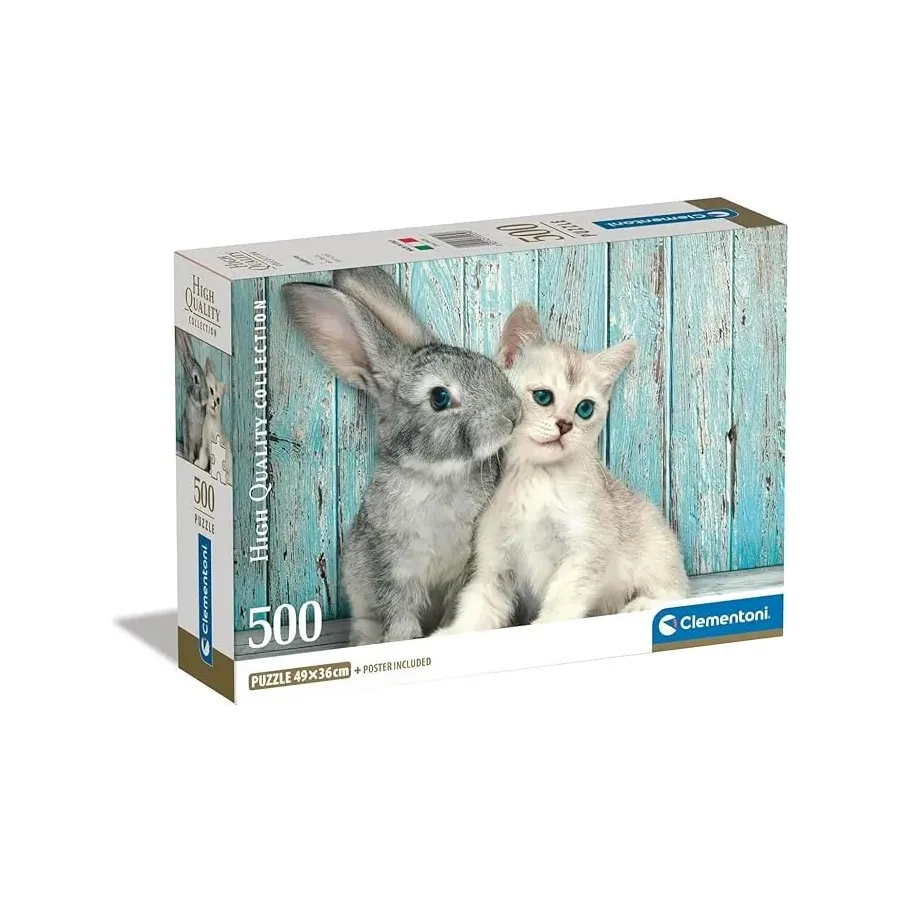 Puzzle 500 elementów Compact Kot i Królik