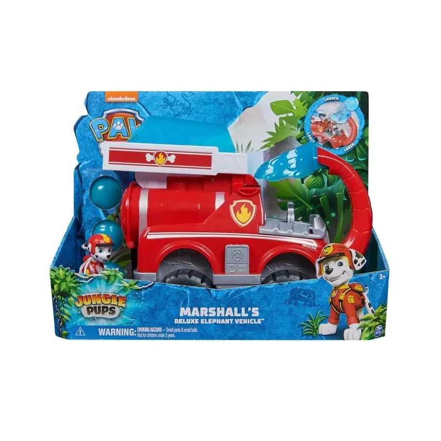 Pojazd Psi Patrol - Patrol z dżungli Deluxe Elephant Firetruck Marshall
