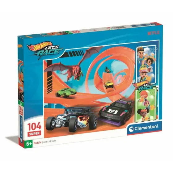 Puzzle Hot Wheels 104 elementy Super Kolor