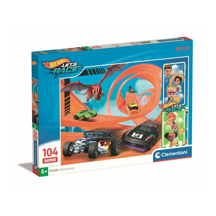 Puzzle Hot Wheels 104 elementy Super Kolor