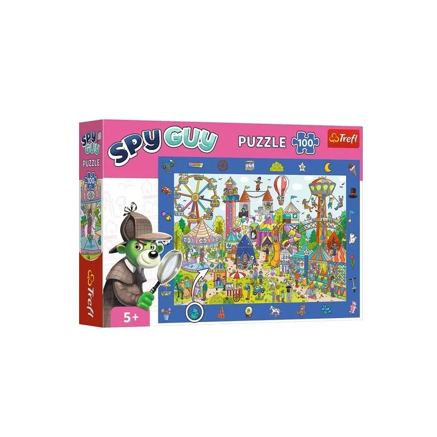 Puzzle 100 elementów Obserwacyjne Spy Guy Wesołe miasteczko
