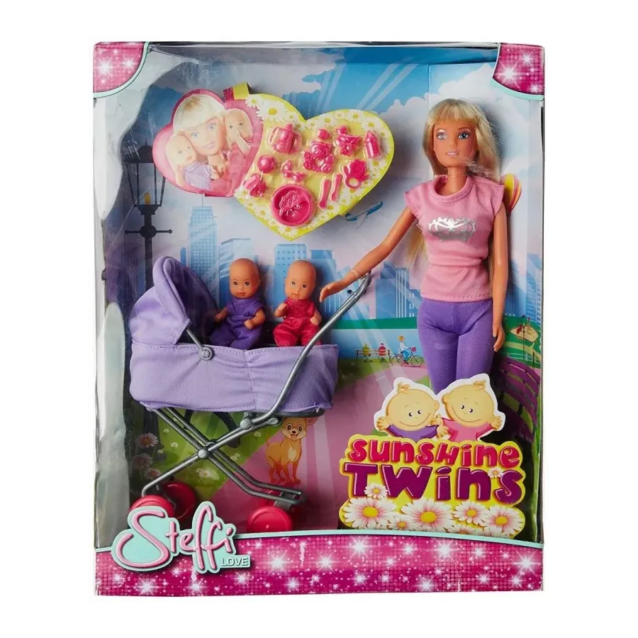 Lalka Steffi z głębokim wózkiem