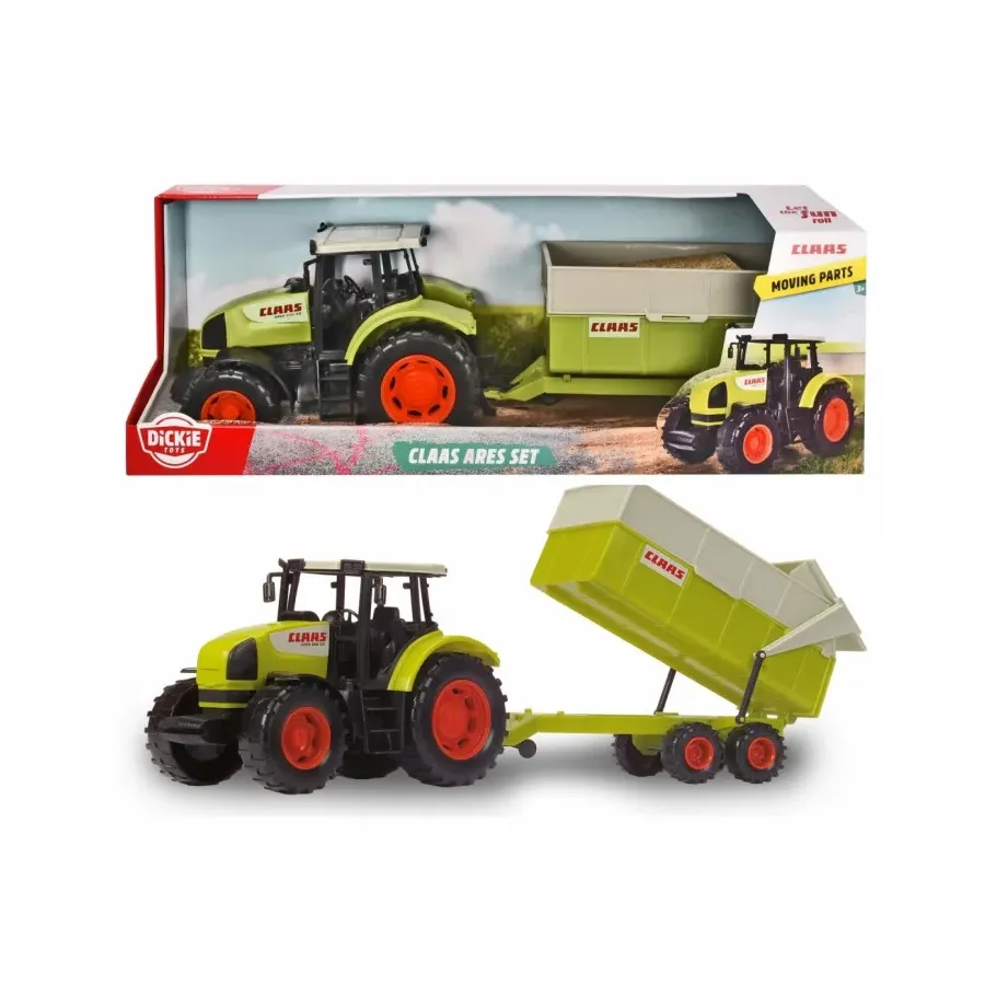 Traktor Claas Ares z przyczepą