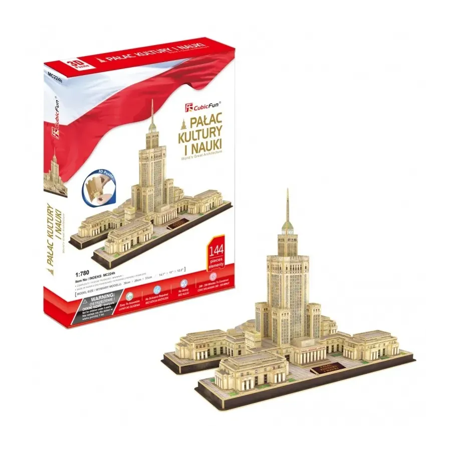 Puzzle 3D Palac Kultury i Nauki, 144 elementy