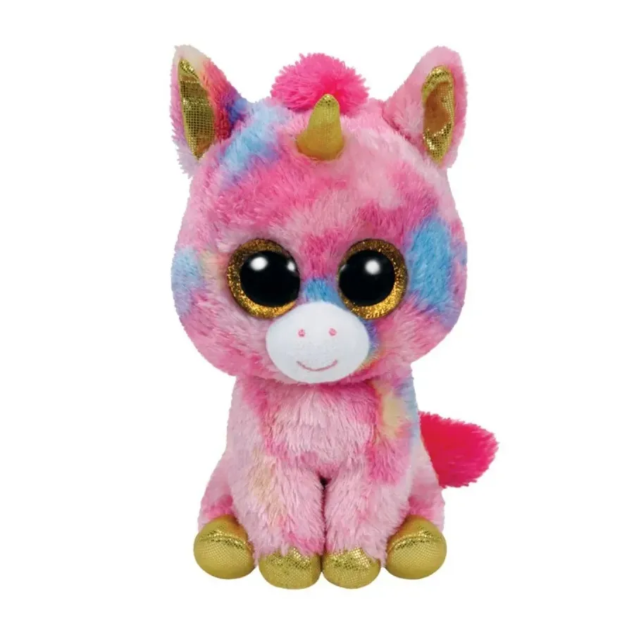 Maskotka TY Beanie Boos Fantasia - Kolorowy jednorożec, 24 cm