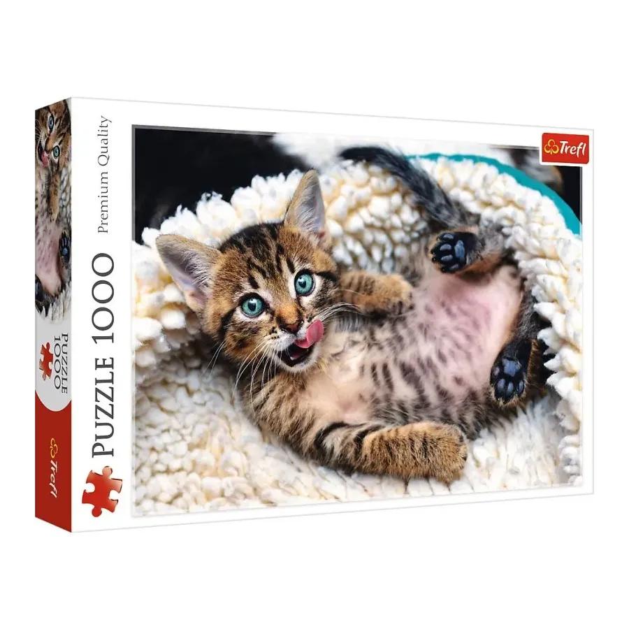 Puzzle 1000 elementów Wesoły kotek