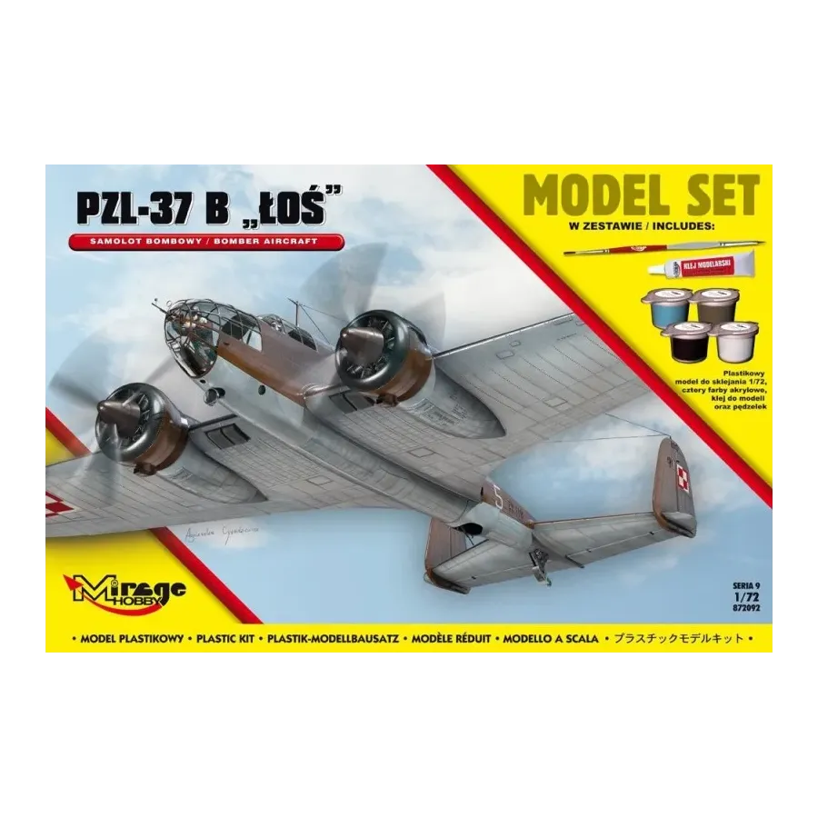 PZL-37B ŁOŚ model set