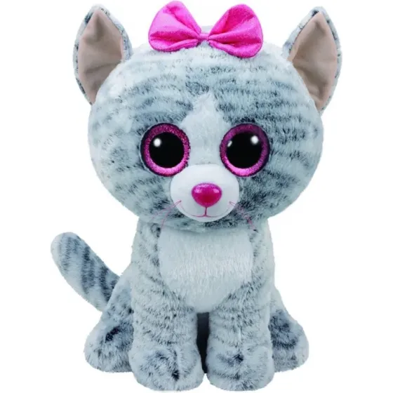 Maskotka TY Beanie Boos Kiki - Szary kot, 42 cm