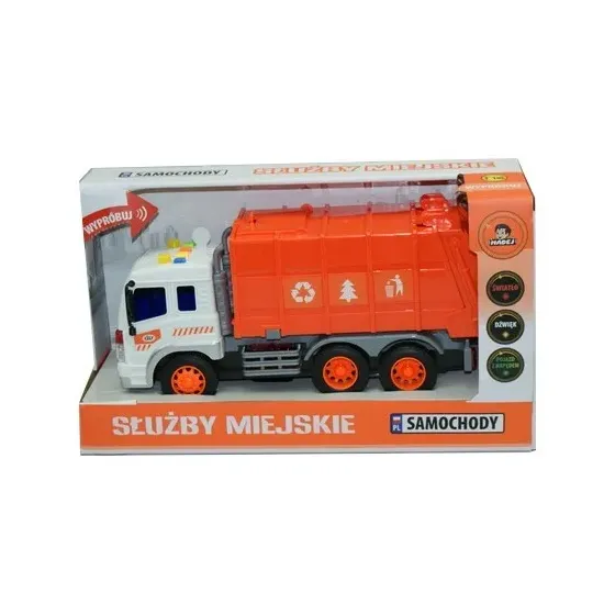 Śmieciarka z dźwiękiem i światłem