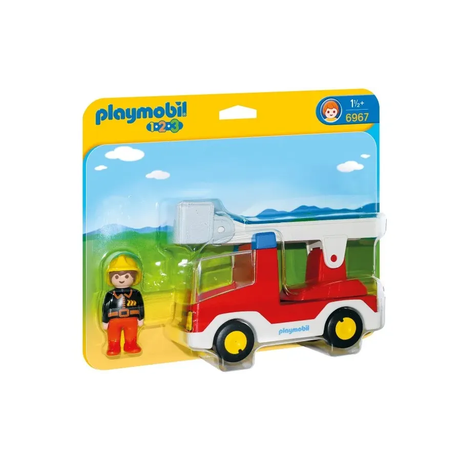 Zestaw z figurkami 1.2.3 6967 Wóz strażacki z drabina
