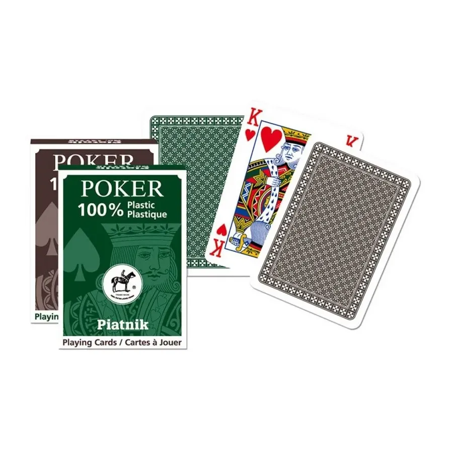 Karty pojedyncze talie plastikowe Poker