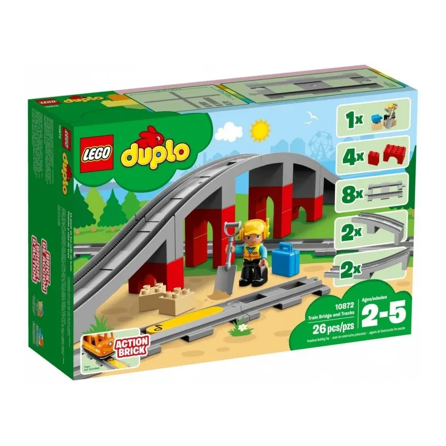 Klocki DUPLO 10872 Tory kolejowe i wiadukt
