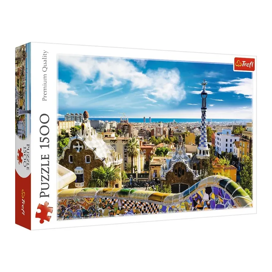 Puzzle 1500 elementów Park Guell, Barcelona
