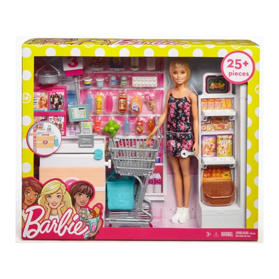 Lalka Barbie + supermarket