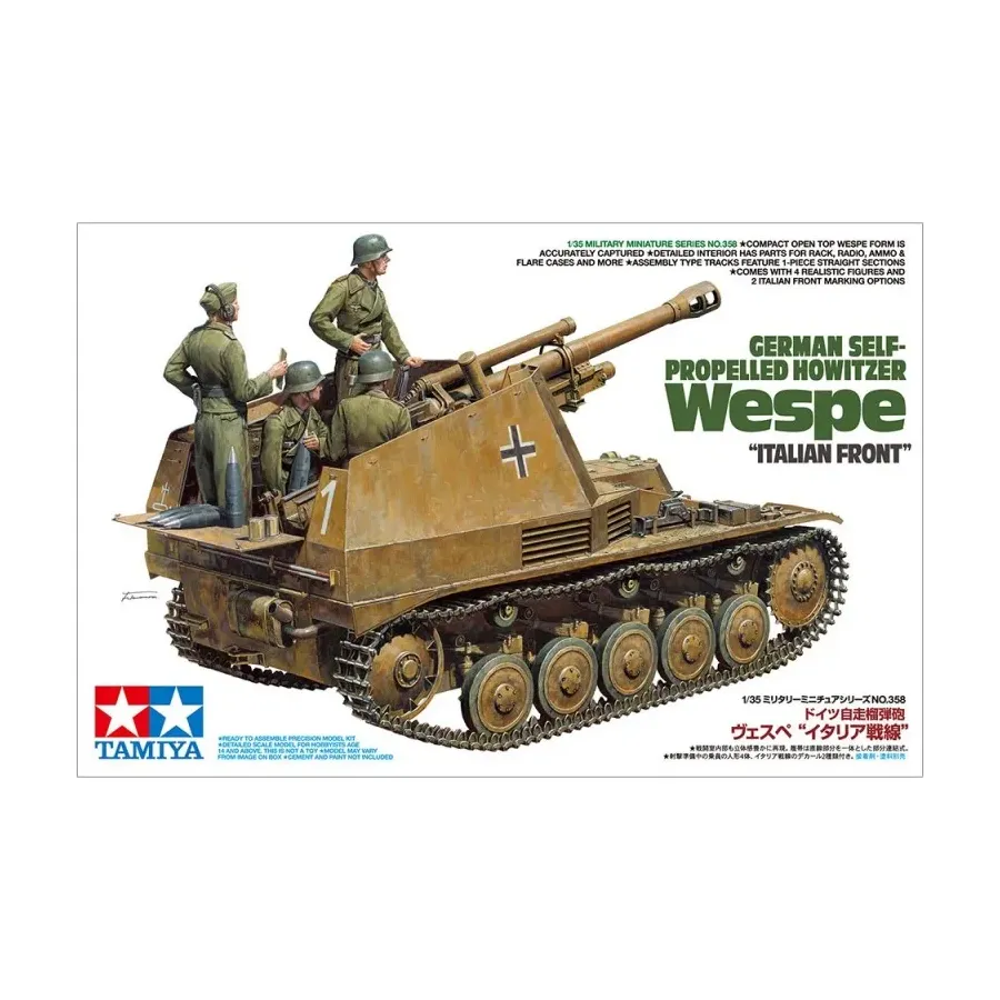 Model plastikowy Haubica Wespe front włoski