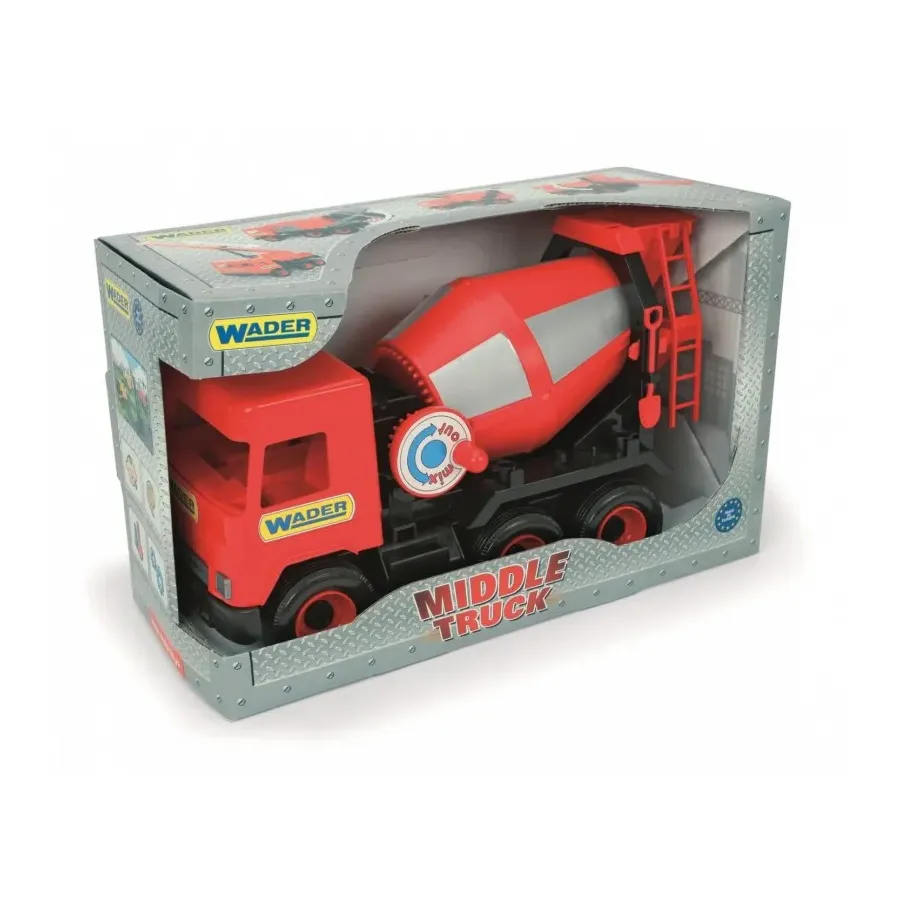 Betoniarka czerwona 38 cm Middle Truck w kartonie
