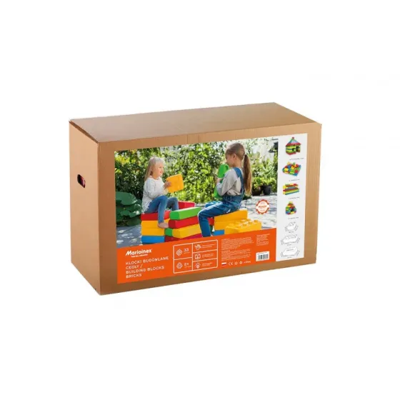 Klocki konstrukcyjne Budowlane cegły 33 sztuki