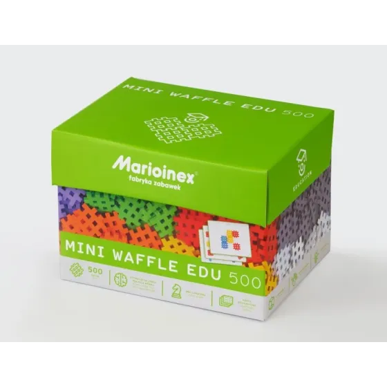 Klocki konstrukcyjne Mini Waffle EDU 500 z kartami
