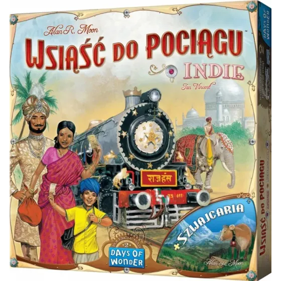 Gra Wsiąść do pociągu Kolekcja Map 2 - Indie i Szwajcaria