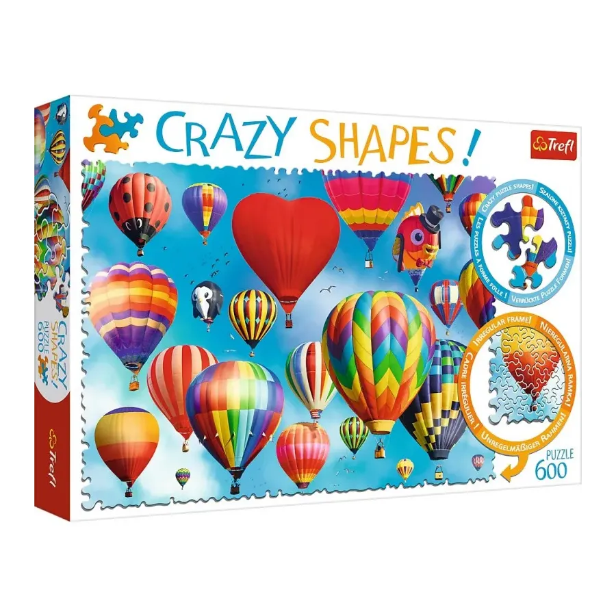 Puzzle 600 elementów Crazy Shapes - Kolorowe balony