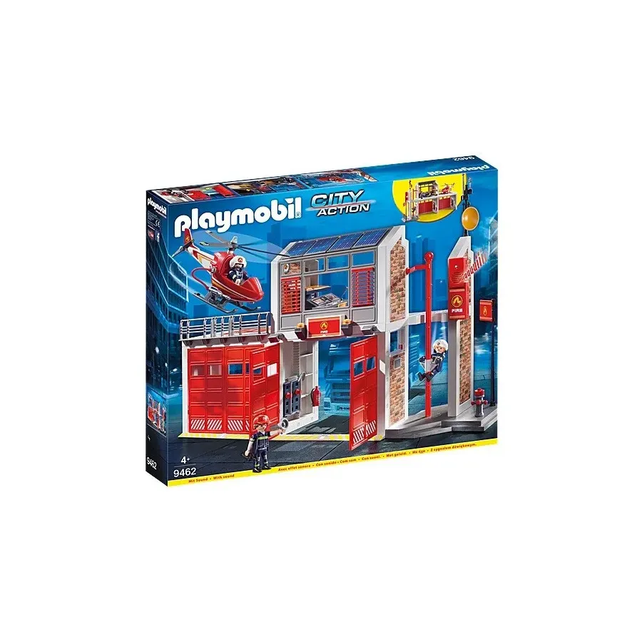 Zestaw z figurkami City Action 9462 Duża remiza strażacka