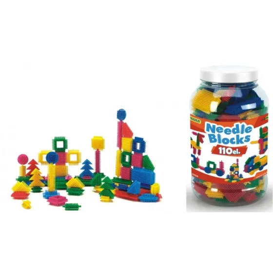 Klocki Jeżyki w słoiku 110 elementów