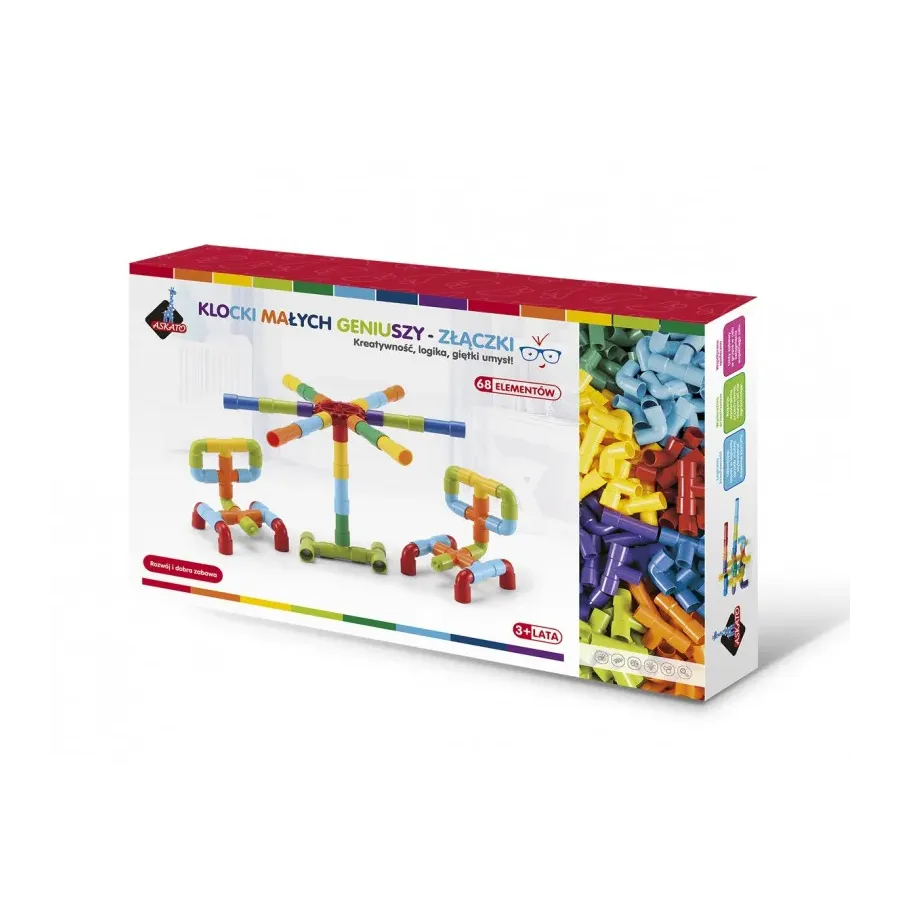 Klocki Złączki 68 elementów w pudełku
