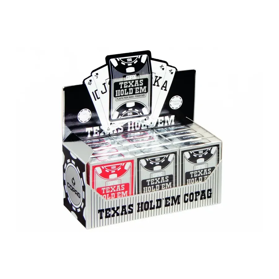 Karty poker Texas PC PEEK srebrne