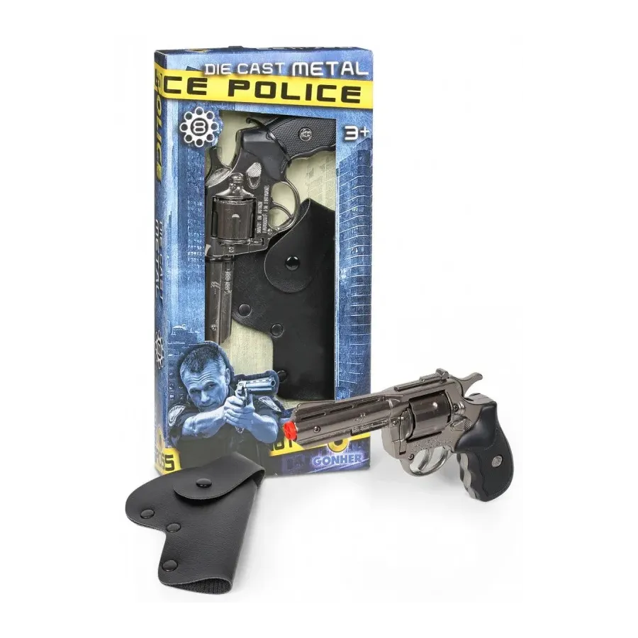 Rewolwer metalowy policyjny z kaburą Gonher