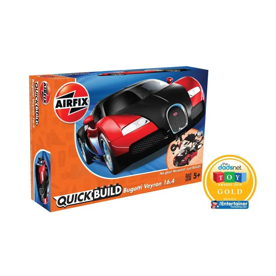 Model plastikowy Quickbuild Bugatti Veyron czarny/czerwony