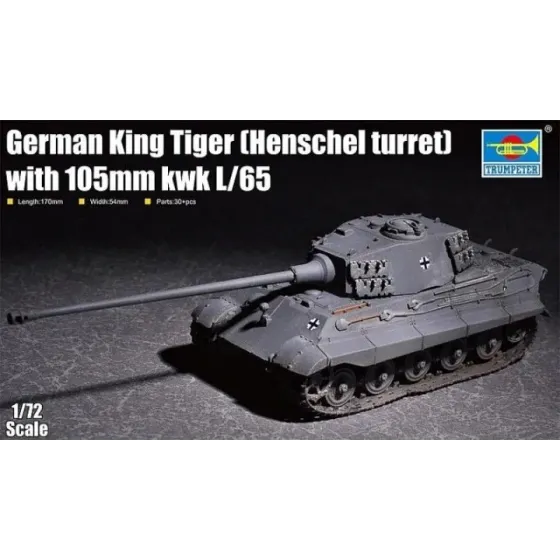 Plastikowy model do skejania King Tiger w/ 105mm kWh (Henschel Turret)