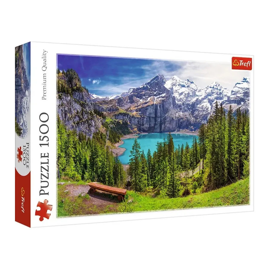 Puzzle 1500 elementów Jezioro Oeschinen, Alpy