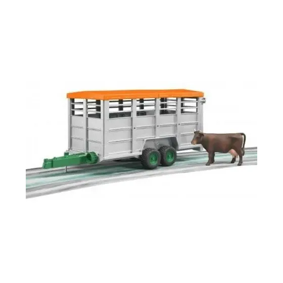 Przyczepa 2-osiowa do przewozu krów z figurką krowy